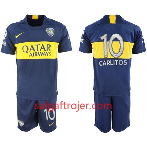 Boca Juniors Fodboldtrøjer Carlitos 10 Børn Hjemmebanesæt 2018/19 Kort ærmer Boca Juniors Fodboldtrøjer Carlitos 10 Børn Hjemmebanesæt 2018/19 Kort ærmer